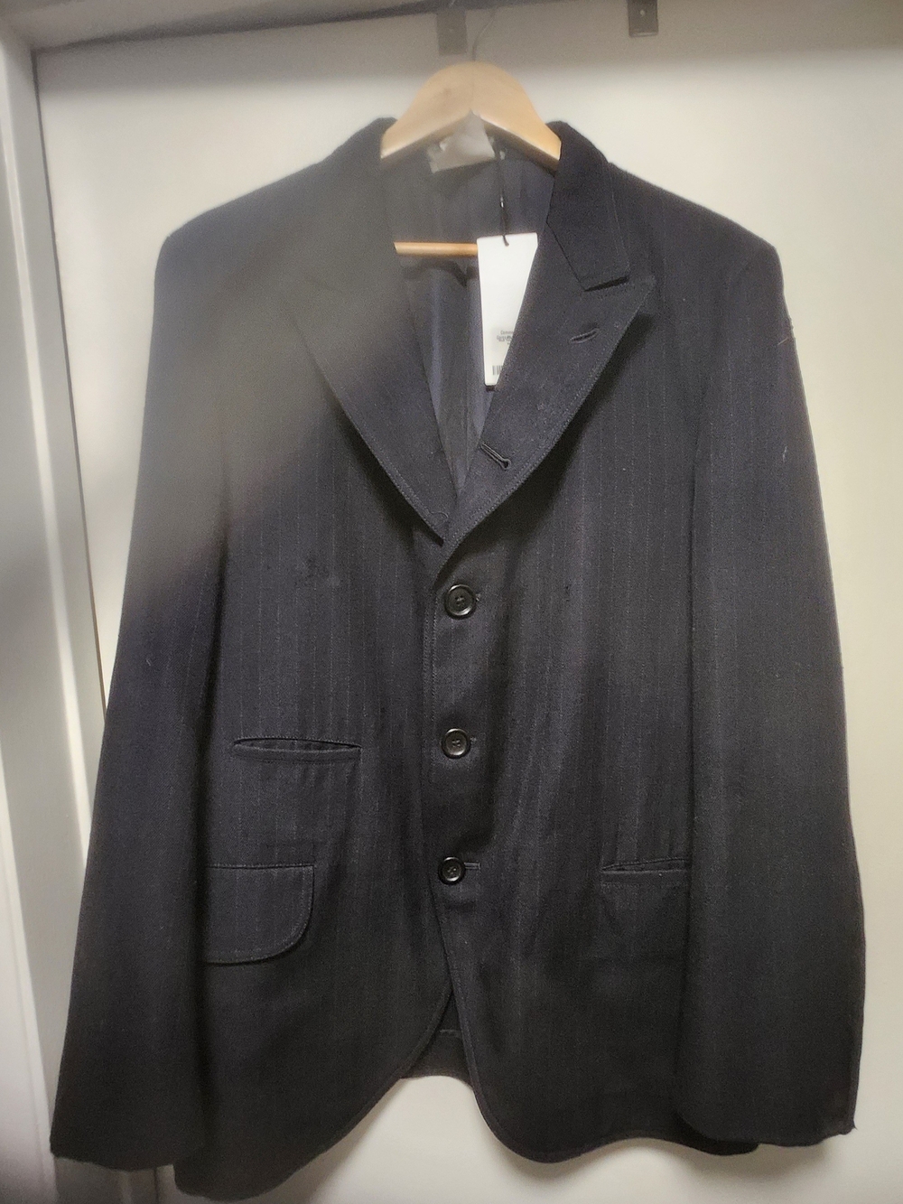 Comme des Garcons Men's Black Pinstripe Blazer